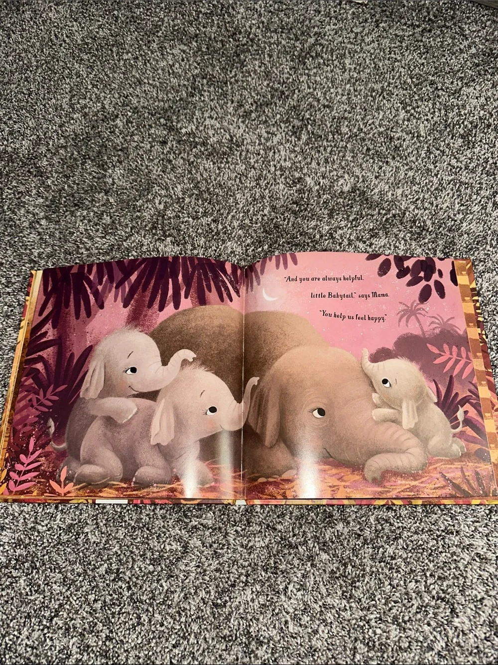 Just One More Hug Elephant Storybook - Brown & Orange